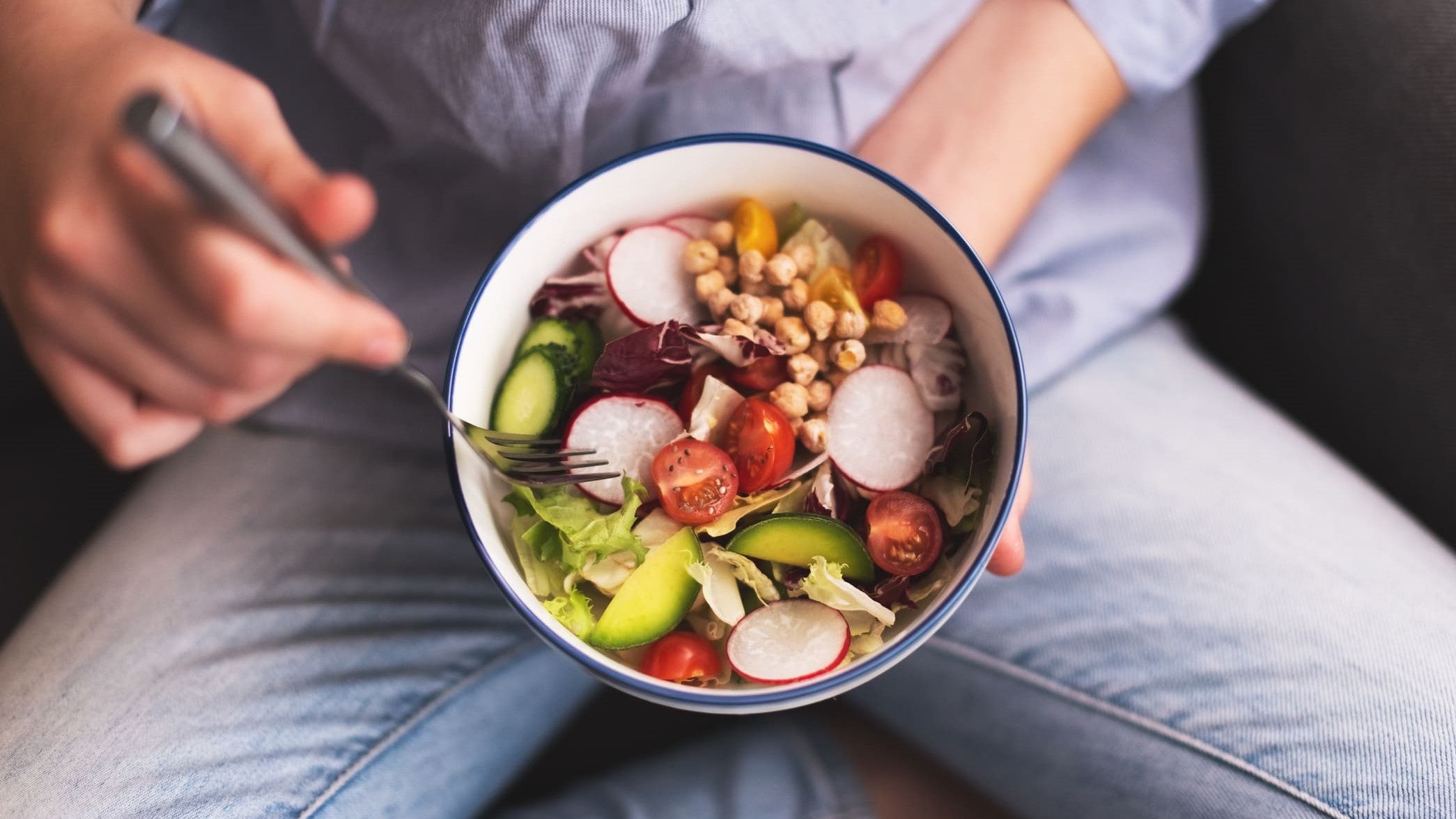 Una ensalada de la dieta "plant based".