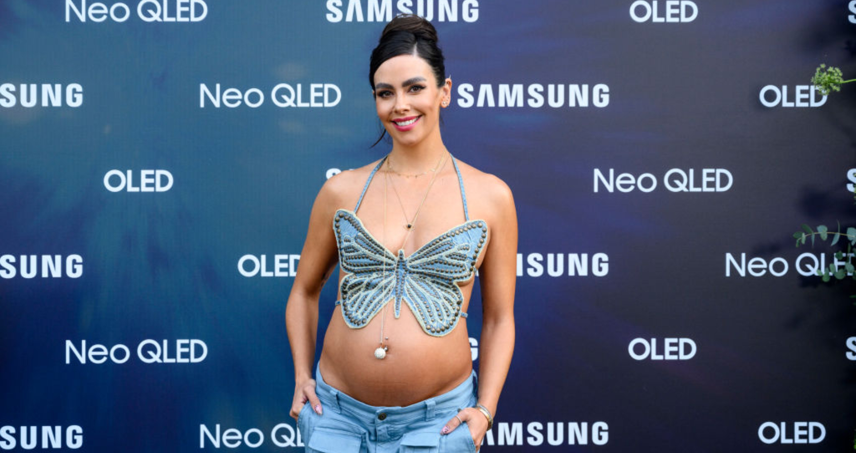 Cristina Pedroche en la presentación del nuevo producto de Samsung en Madrid.