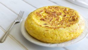 Traditional Spanish omelette. Spanish Tortilla.