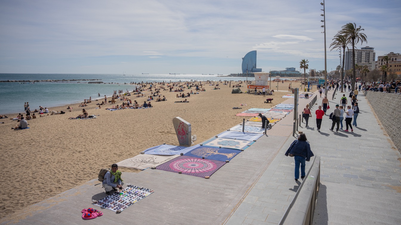Venta ambulante en las playas de España