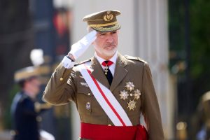 Spanish Royals Attend a Military Event in Zaragoza