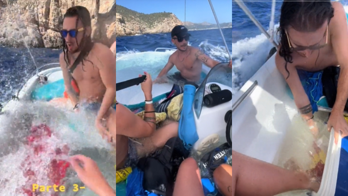 Cuatro jóvenes hunden un barco en Mallorca