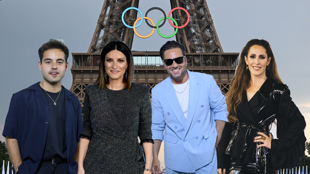 Laura Pausini, David Bustamante, Malú y DePol en la Torre Eiffel