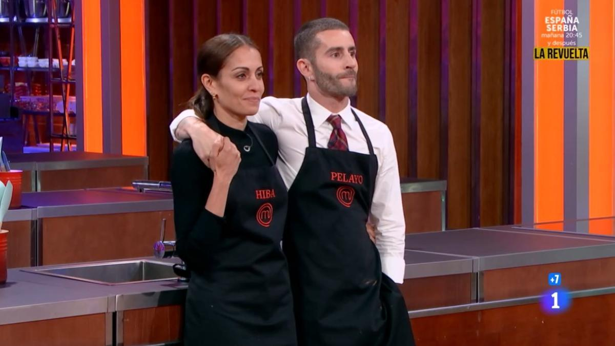 Pelayo Díaz e Hiba Abouk en 'MasterChef Celebrity'