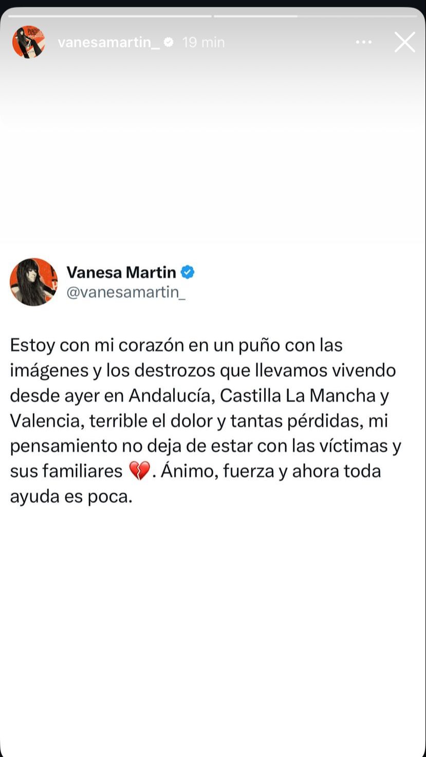 Mensaje de apoyo de Vanesa Martín