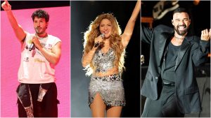 Sebastián Yatra, Shakira y Ricky Martin