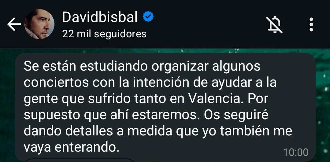 Canal WhatsApp David Bisbal